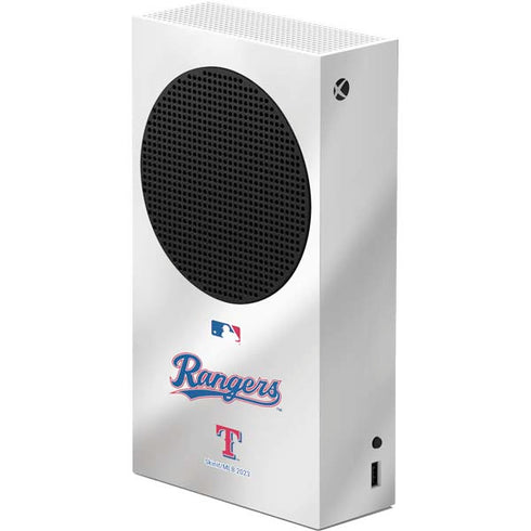 MLB Texas Rangers Home Jersey Xbox Series S Console Skin